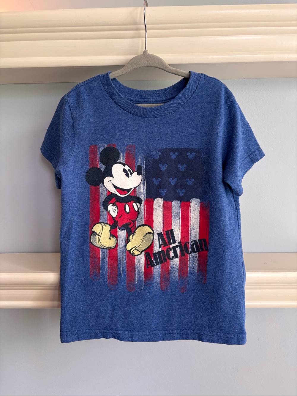 Disney Mickey Mouse All American Blue Graphic Tee for Kids